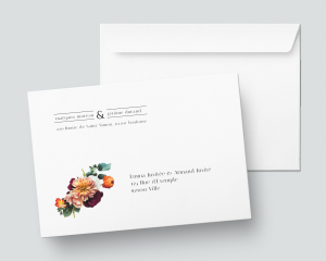 Florals - Enveloppe B6 imprimée