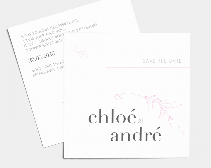 Elegante - Save the Date carte mariage