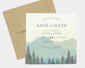 Vintage Mountain - Save the Date carte mariage