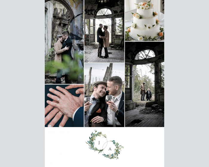 Leafy Hoops - Affiche de mariage (verticale)