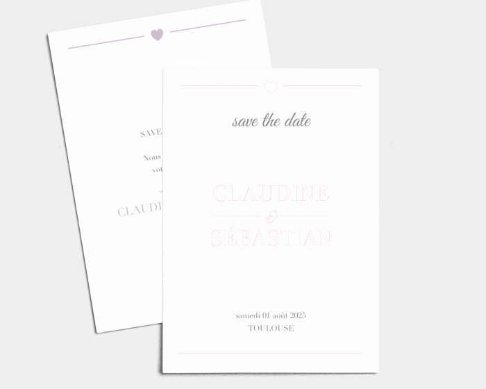 Bel Air - Save the Date carte mariage (vertical)