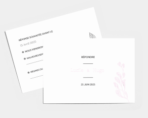 Florentine - Carte-réponse pour mariage (horizontale)