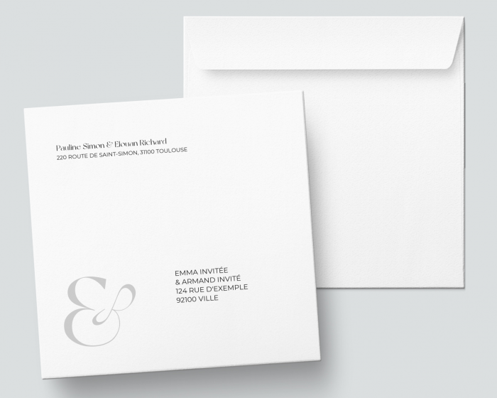 Letters - Enveloppe carrée imprimée