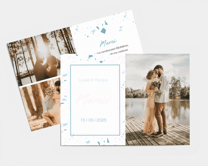 Beautiful Confetti - Carte de remerciements mariage petit format