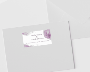 Purple Ink - Étiquettes d'adresse pour enveloppes