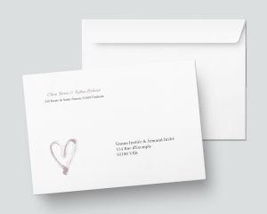Painted Heart - Enveloppe B6 imprimée