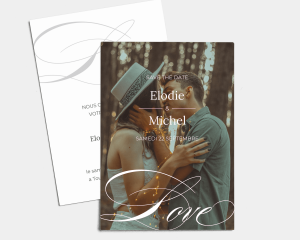 Swing - Save the Date carte mariage (vertical)