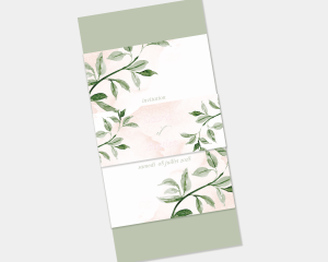 Green and Peach - Faire-Part mariage 3 ensemble