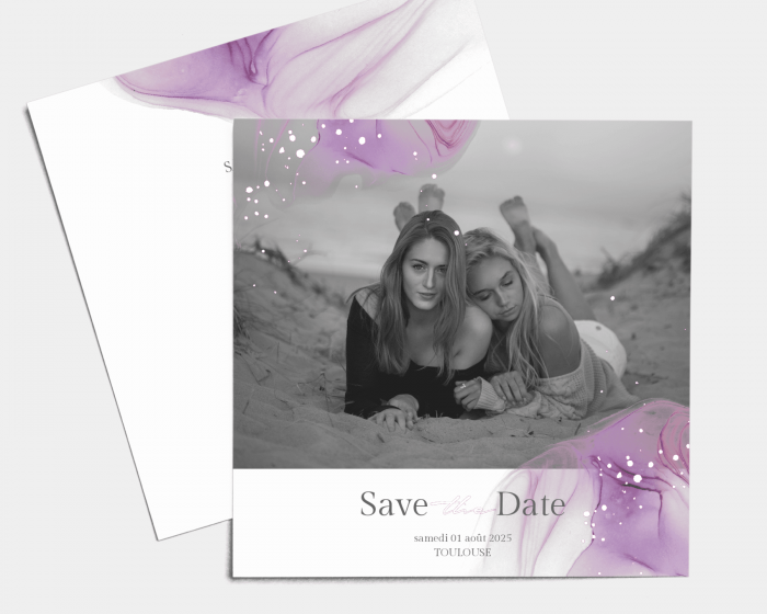 Purple Ink - Save the Date carte mariage