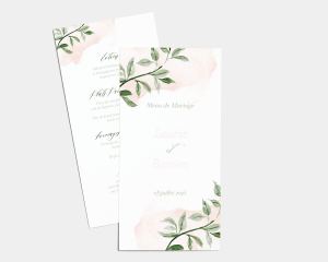 Green and Peach - Carte de Menu (langue)