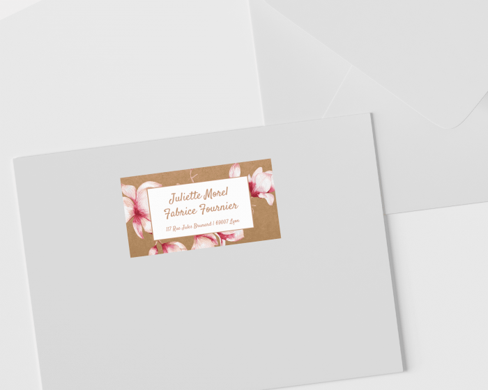 Cataleya - Étiquettes d'adresse pour enveloppes