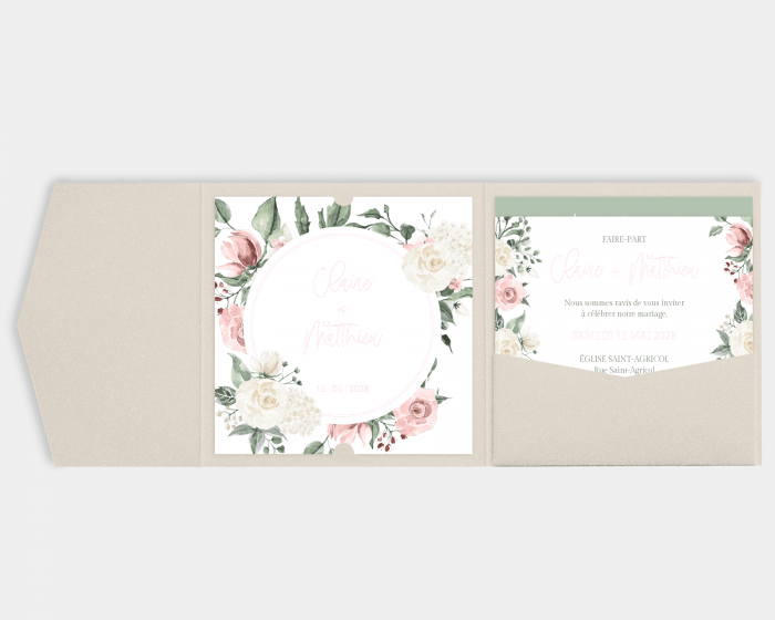 Rosy Love - Format pocketfold carré