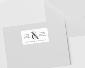 Leafy Ampersand - Étiquettes d'adresse pour enveloppes