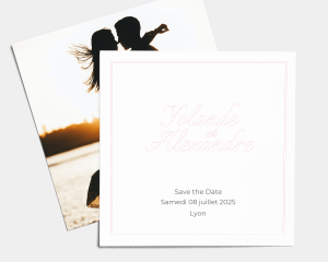 Kalligraphie - Save the Date carte mariage