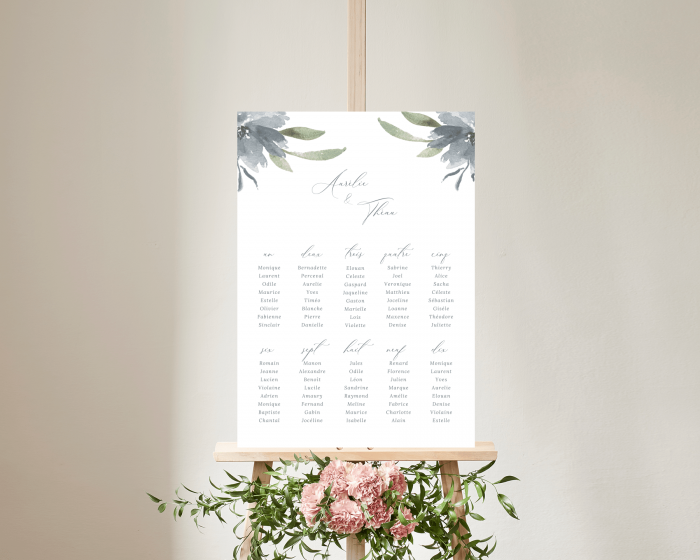 Muted Floral - Plan de Table 50x70 cm (vertical)
