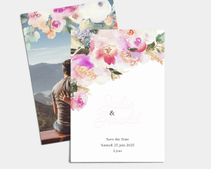 Glory - Save the Date carte mariage (vertical)