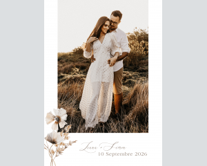 Autumn Wildflowers - Affiche de mariage (verticale)