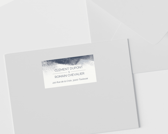 Modern Brushstroke - Étiquettes d'adresse pour enveloppes