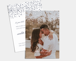 Starry Sky - Save the Date carte mariage (vertical)