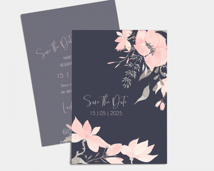 Harmony - Save the Date carte mariage (vertical)