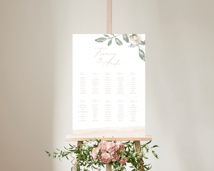 Dusted Calligraphy - Plan de Table 50x70 cm (vertical)