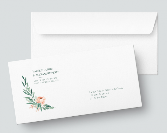 Gilded Botanical - Enveloppe longue imprimée