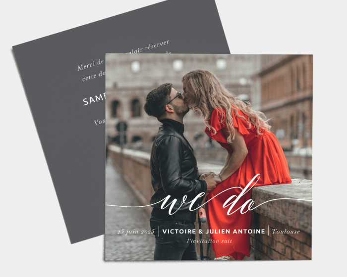 We do - Save the Date carte mariage