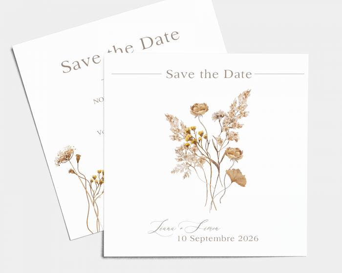 Autumn Wildflowers - Save the Date carte mariage
