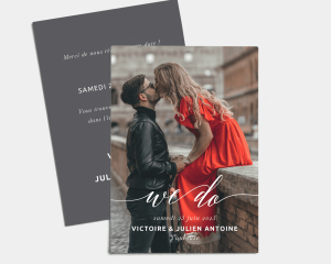 We do - Save the Date carte mariage (vertical)