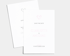 Modest - Save the Date carte mariage (vertical)