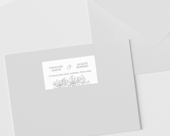 botanic pure - Étiquettes d'adresse pour enveloppes