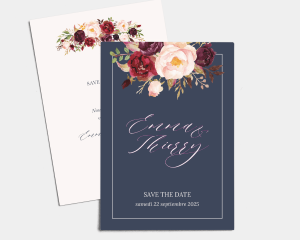 Marsala - Save the Date carte mariage (vertical)