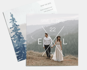Painted Mountains - Save the Date carte mariage