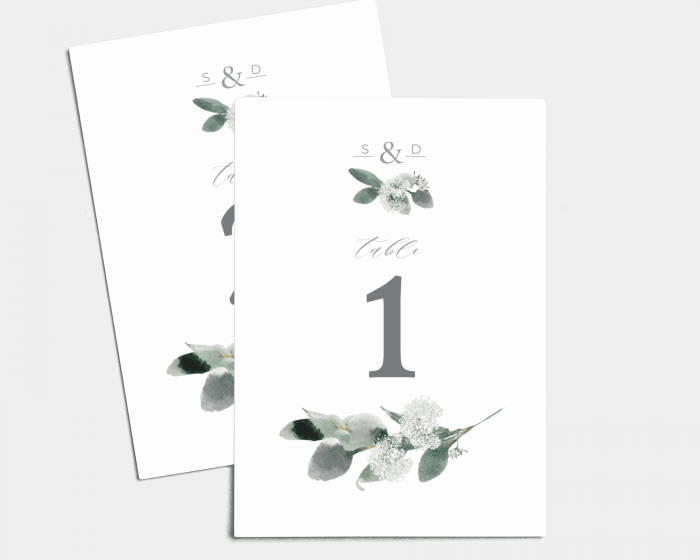 Elegant Greenery - Numéros de Table 1 - 10