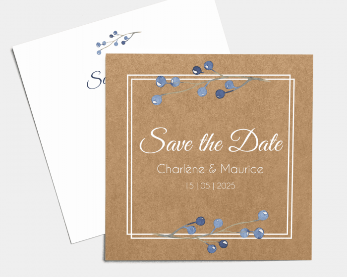 Blueberry - Save the Date carte mariage