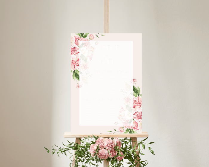 Dream Bouquet - Plan de Table 50x70 cm (vertical)