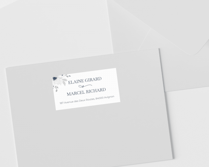 Shades of Blue - Étiquettes d'adresse pour enveloppes