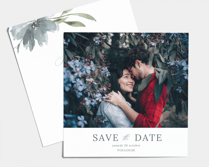Muted Floral - Save the Date carte mariage