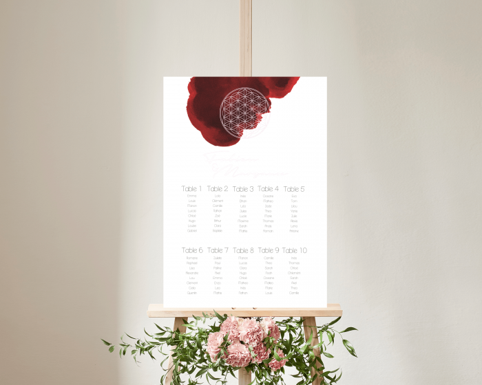 Flower of Life - Plan de Table 50x70 cm (vertical)