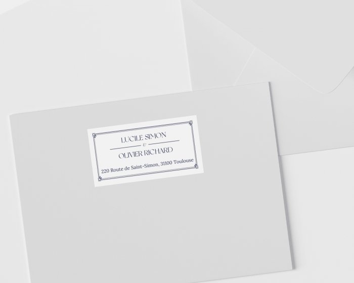 Gatsby - Étiquettes d'adresse pour enveloppes