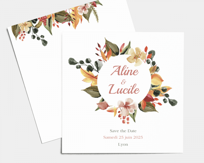October Tones - Save the Date carte mariage