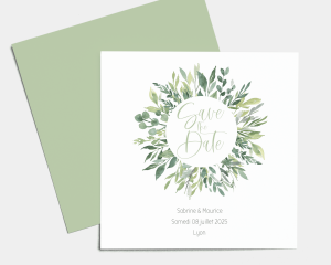 Leaves - Save the Date carte mariage