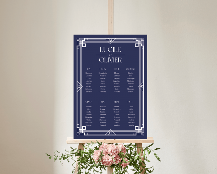 Gatsby - Plan de Table 50x70 cm (vertical)
