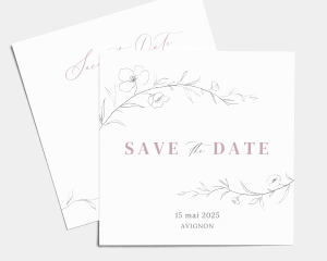 Graceful Botanical - Save the Date carte mariage