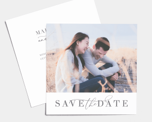 Romantic Calligraphy - Save the Date carte mariage