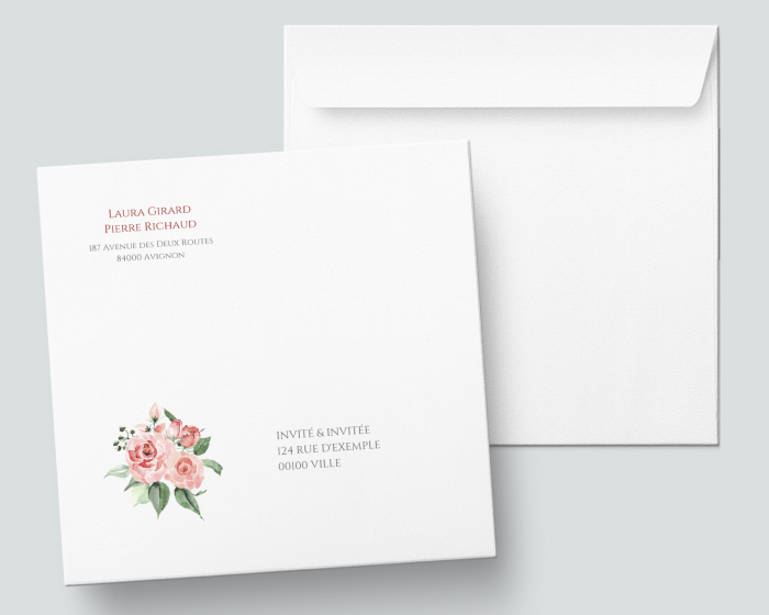 Summer Blossom - Enveloppe carrée imprimée