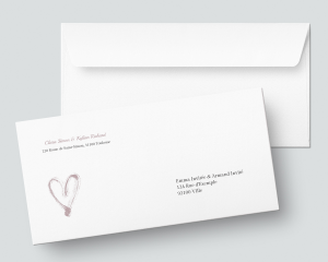 Painted Heart - Enveloppe longue imprimée