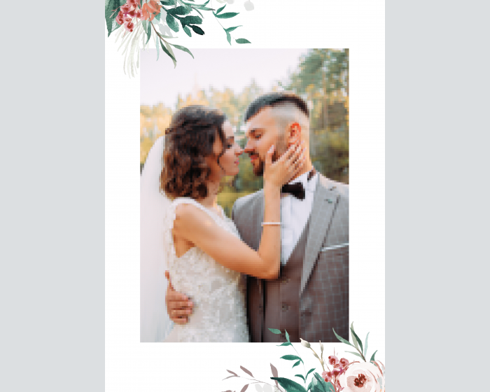 Wild Wreath - Affiche de mariage (verticale)