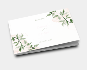Green and Peach - Livre d´or mariage