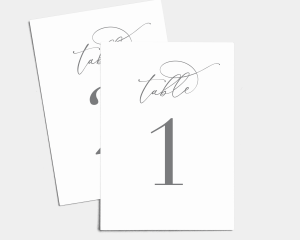 Romantic Calligraphy - Numéros de Table 1 - 10